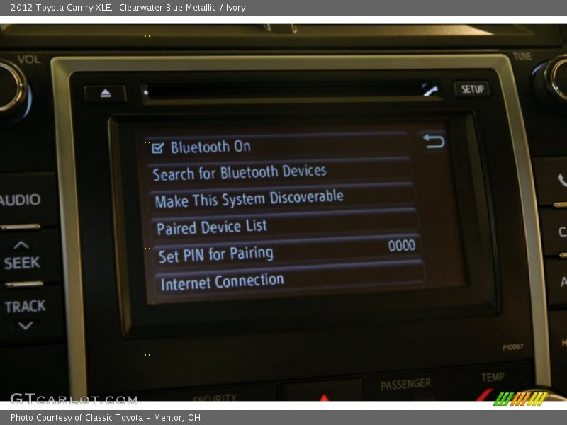 Clearwater Blue Metallic / Ivory 2012 Toyota Camry XLE