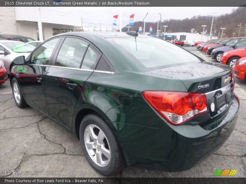 Rainforest Green Metallic / Jet Black/Medium Titanium 2015 Chevrolet Cruze LT