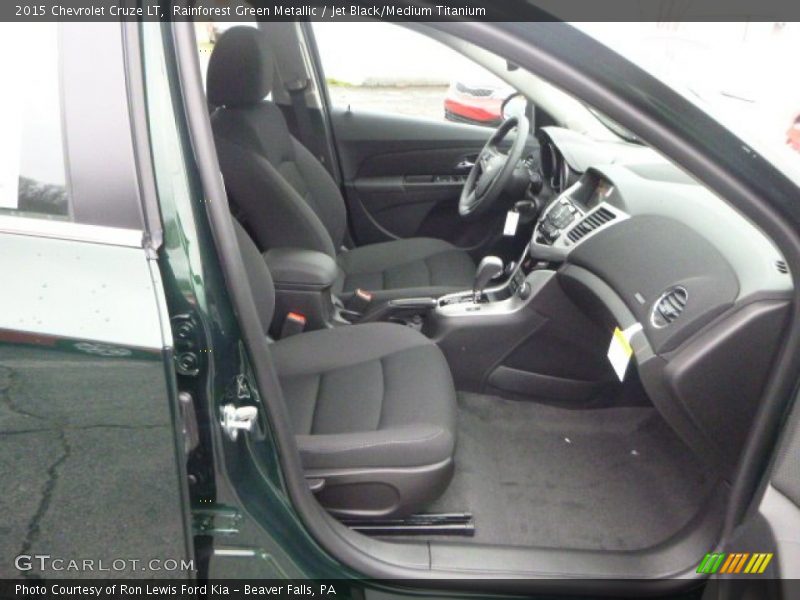 Rainforest Green Metallic / Jet Black/Medium Titanium 2015 Chevrolet Cruze LT