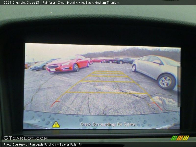 Rainforest Green Metallic / Jet Black/Medium Titanium 2015 Chevrolet Cruze LT