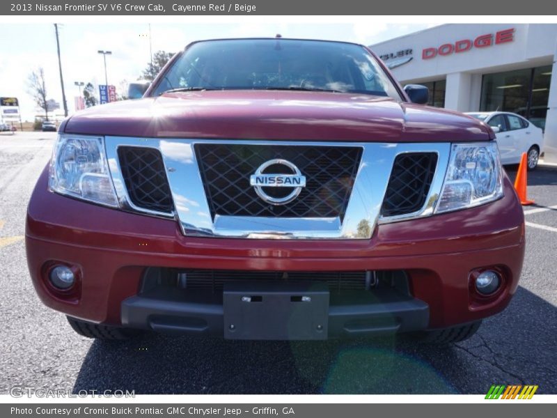 Cayenne Red / Beige 2013 Nissan Frontier SV V6 Crew Cab