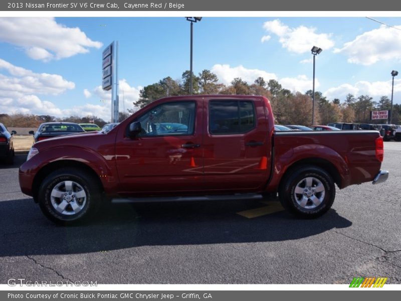 Cayenne Red / Beige 2013 Nissan Frontier SV V6 Crew Cab