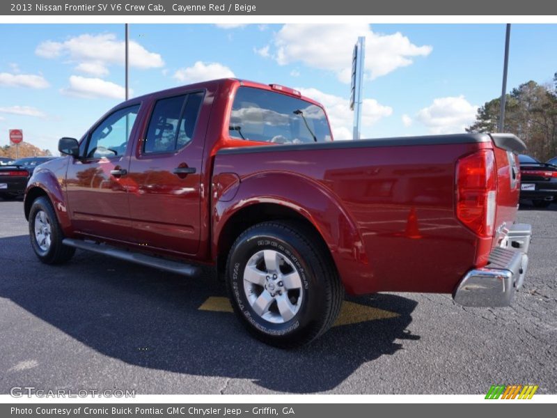 Cayenne Red / Beige 2013 Nissan Frontier SV V6 Crew Cab