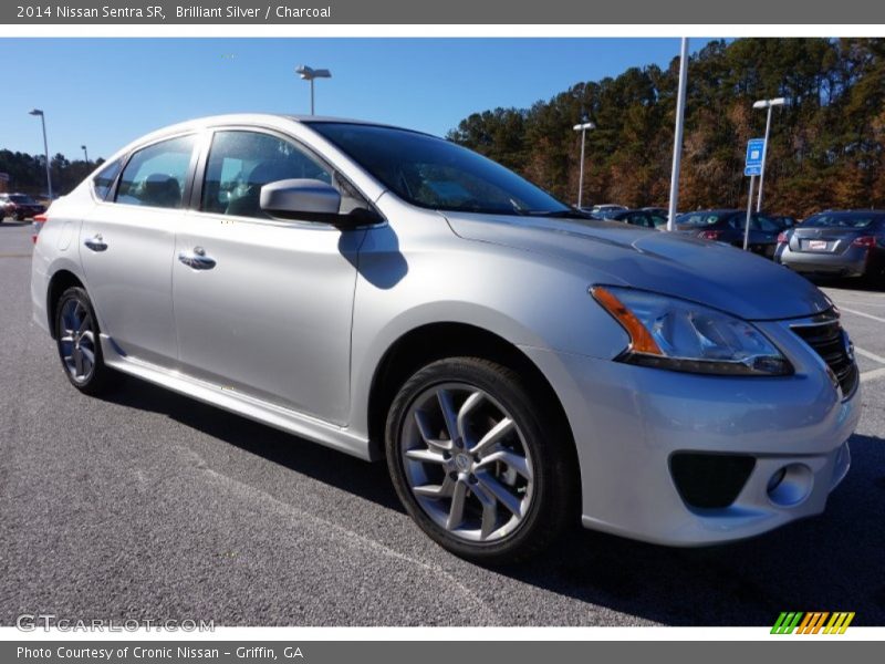 Brilliant Silver / Charcoal 2014 Nissan Sentra SR