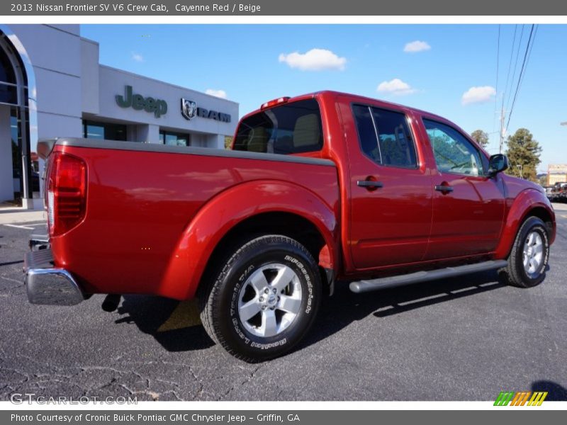 Cayenne Red / Beige 2013 Nissan Frontier SV V6 Crew Cab