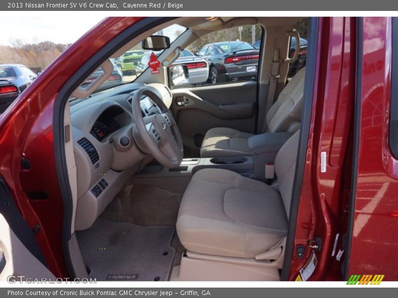 Cayenne Red / Beige 2013 Nissan Frontier SV V6 Crew Cab