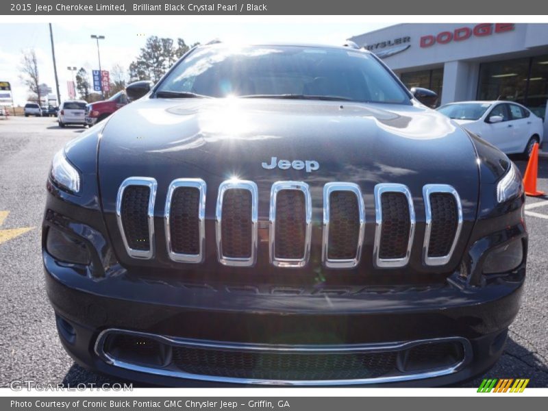 Brilliant Black Crystal Pearl / Black 2015 Jeep Cherokee Limited