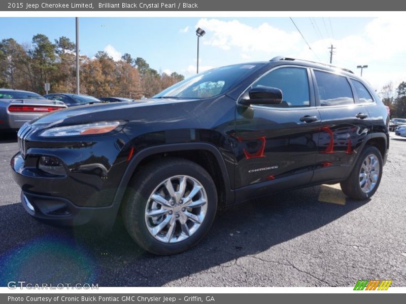 Brilliant Black Crystal Pearl / Black 2015 Jeep Cherokee Limited