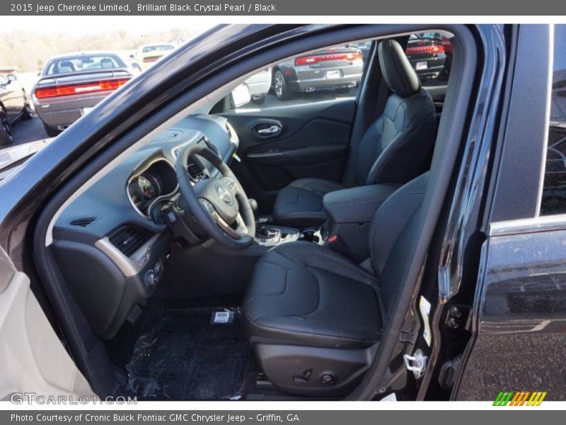 Brilliant Black Crystal Pearl / Black 2015 Jeep Cherokee Limited