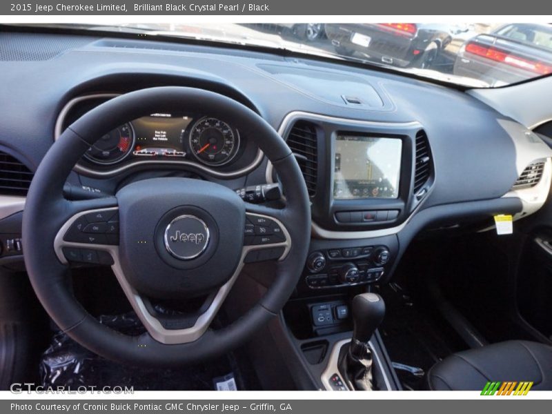 Brilliant Black Crystal Pearl / Black 2015 Jeep Cherokee Limited
