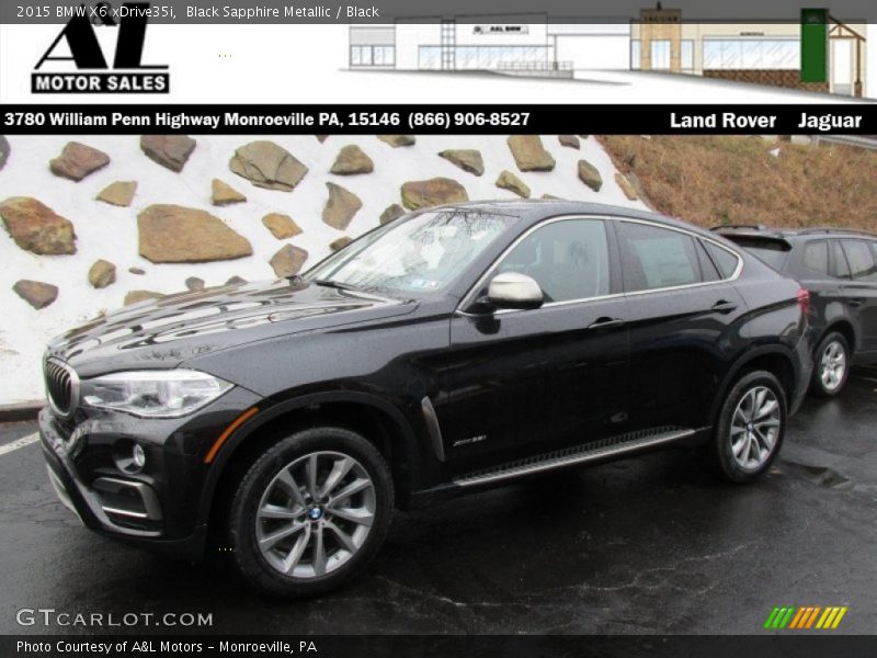 Black Sapphire Metallic / Black 2015 BMW X6 xDrive35i