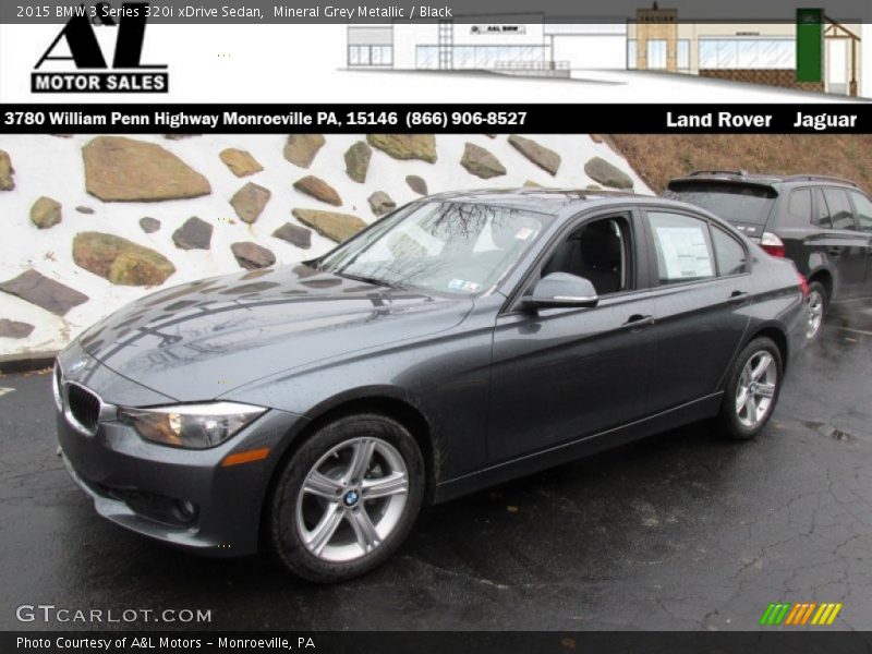 Mineral Grey Metallic / Black 2015 BMW 3 Series 320i xDrive Sedan