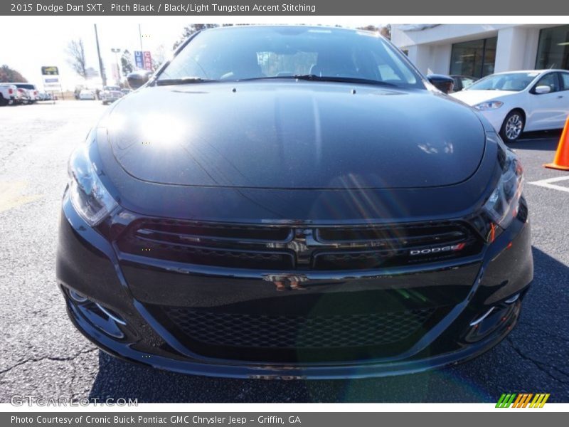 Pitch Black / Black/Light Tungsten Accent Stitching 2015 Dodge Dart SXT