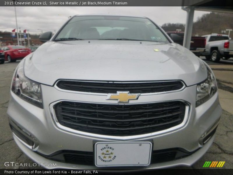 Silver Ice Metallic / Jet Black/Medium Titanium 2015 Chevrolet Cruze LS