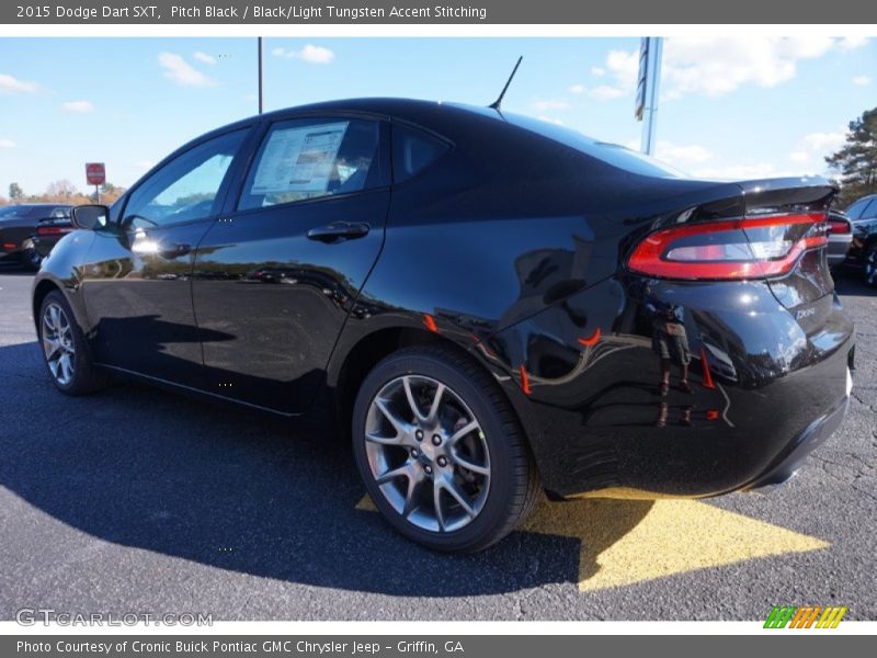 Pitch Black / Black/Light Tungsten Accent Stitching 2015 Dodge Dart SXT