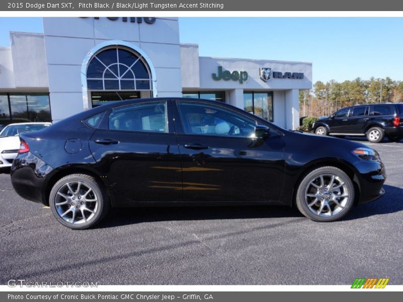 Pitch Black / Black/Light Tungsten Accent Stitching 2015 Dodge Dart SXT
