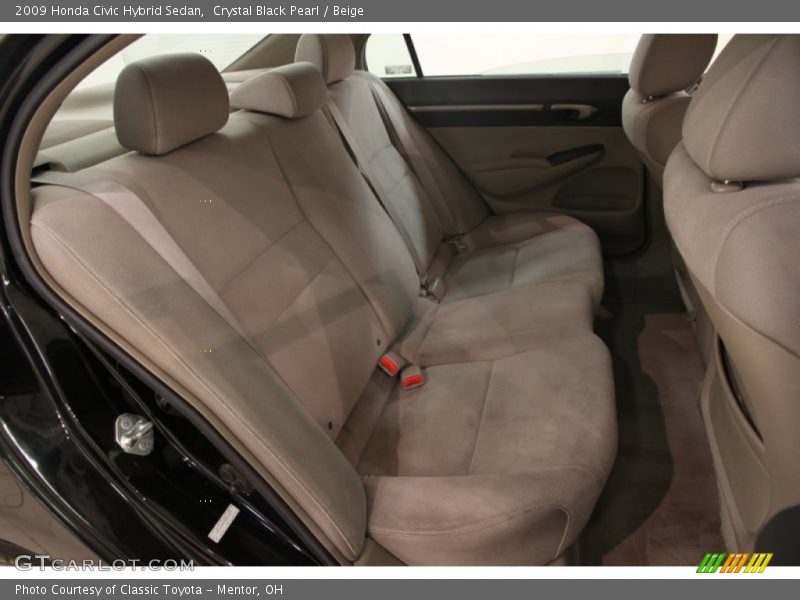 Crystal Black Pearl / Beige 2009 Honda Civic Hybrid Sedan