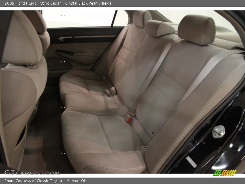 Crystal Black Pearl / Beige 2009 Honda Civic Hybrid Sedan