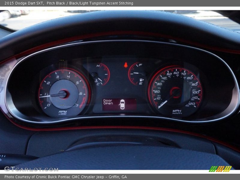 Pitch Black / Black/Light Tungsten Accent Stitching 2015 Dodge Dart SXT