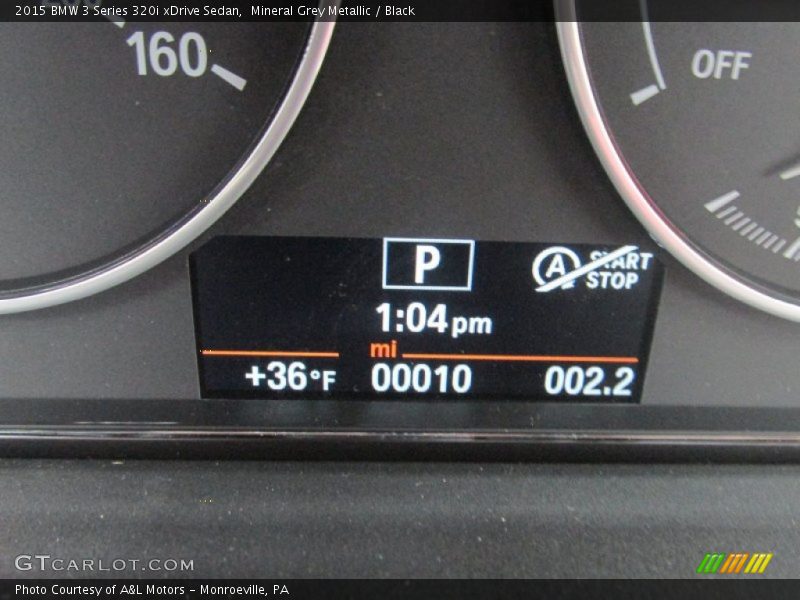 Mineral Grey Metallic / Black 2015 BMW 3 Series 320i xDrive Sedan