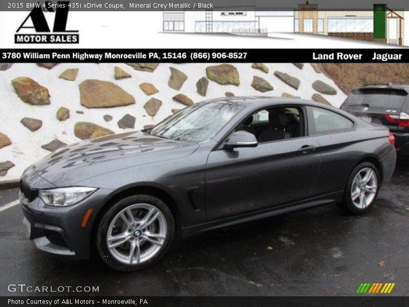 Mineral Grey Metallic / Black 2015 BMW 4 Series 435i xDrive Coupe