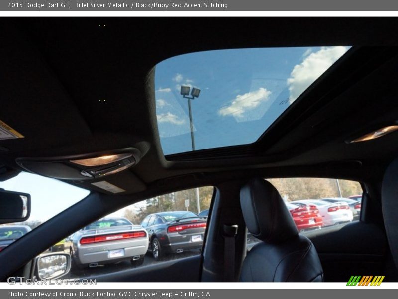 Billet Silver Metallic / Black/Ruby Red Accent Stitching 2015 Dodge Dart GT