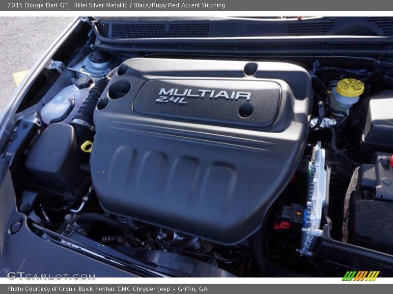 Billet Silver Metallic / Black/Ruby Red Accent Stitching 2015 Dodge Dart GT