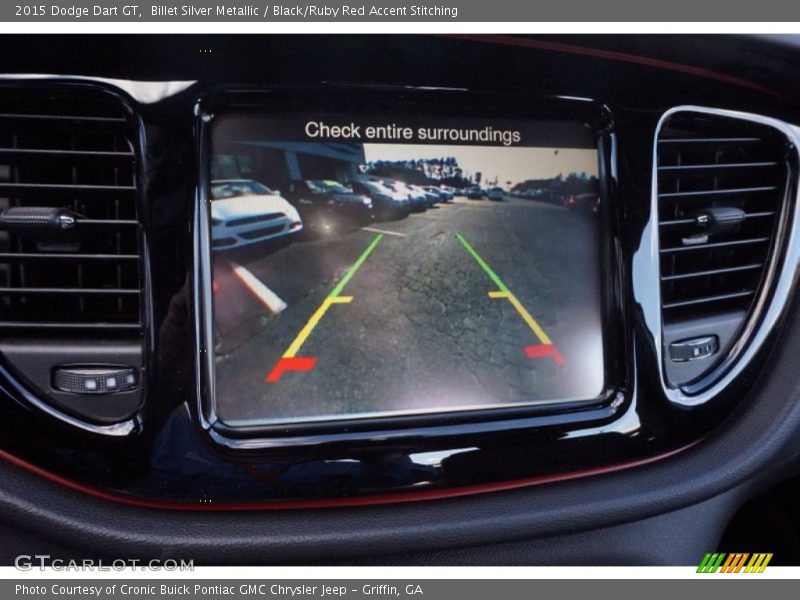 Billet Silver Metallic / Black/Ruby Red Accent Stitching 2015 Dodge Dart GT