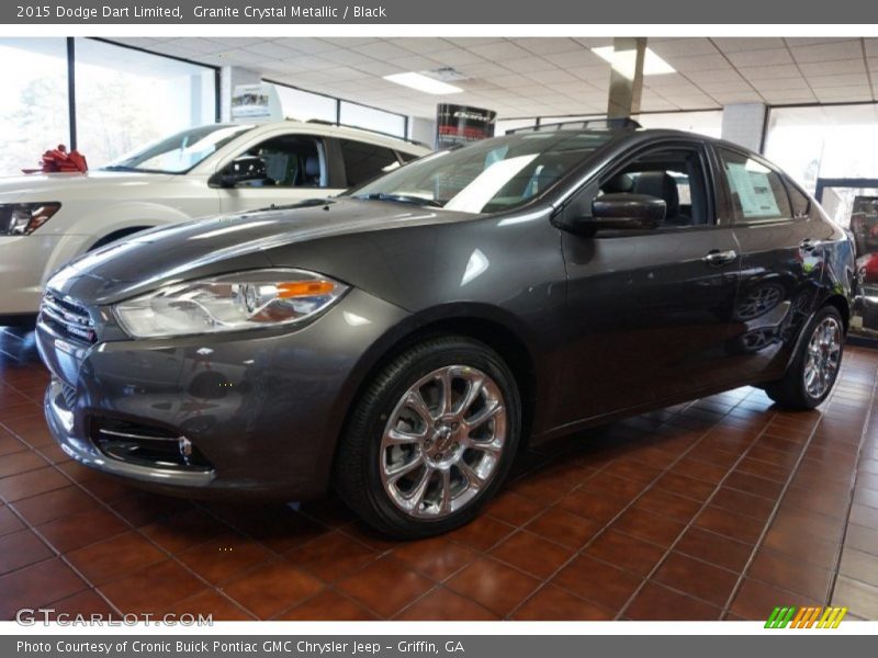 Granite Crystal Metallic / Black 2015 Dodge Dart Limited
