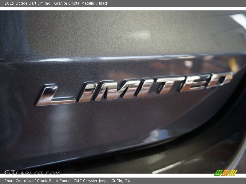 Granite Crystal Metallic / Black 2015 Dodge Dart Limited