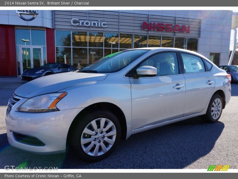 Brilliant Silver / Charcoal 2014 Nissan Sentra SV