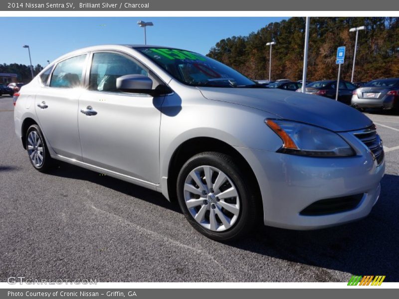 Brilliant Silver / Charcoal 2014 Nissan Sentra SV