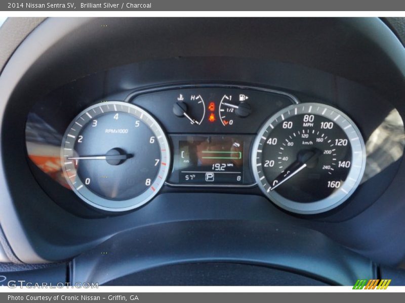 Brilliant Silver / Charcoal 2014 Nissan Sentra SV