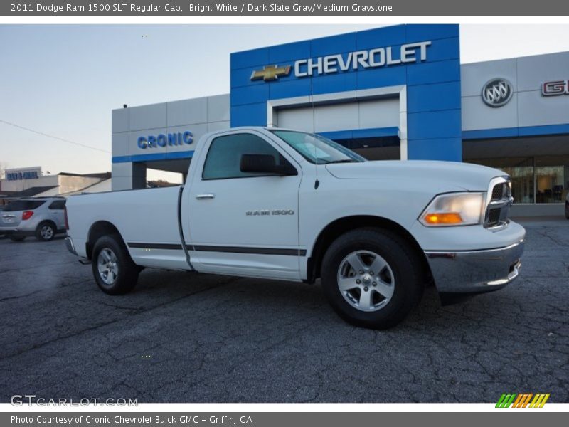 Bright White / Dark Slate Gray/Medium Graystone 2011 Dodge Ram 1500 SLT Regular Cab