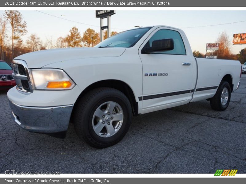 Bright White / Dark Slate Gray/Medium Graystone 2011 Dodge Ram 1500 SLT Regular Cab