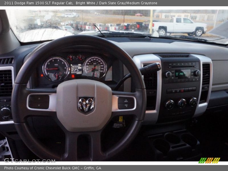 Bright White / Dark Slate Gray/Medium Graystone 2011 Dodge Ram 1500 SLT Regular Cab