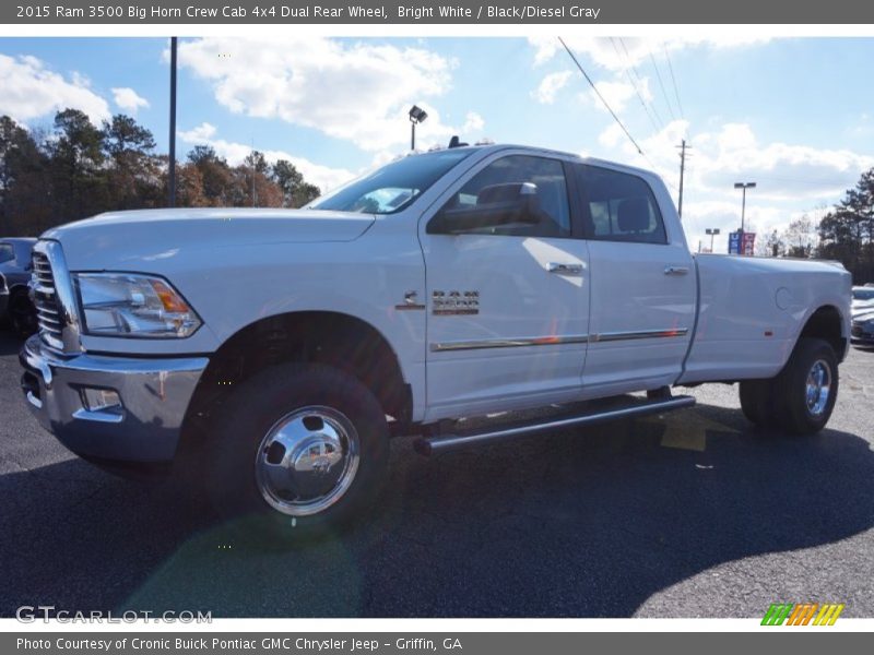 Bright White / Black/Diesel Gray 2015 Ram 3500 Big Horn Crew Cab 4x4 Dual Rear Wheel