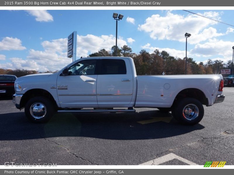 Bright White / Black/Diesel Gray 2015 Ram 3500 Big Horn Crew Cab 4x4 Dual Rear Wheel