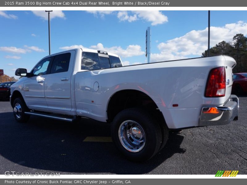 Bright White / Black/Diesel Gray 2015 Ram 3500 Big Horn Crew Cab 4x4 Dual Rear Wheel