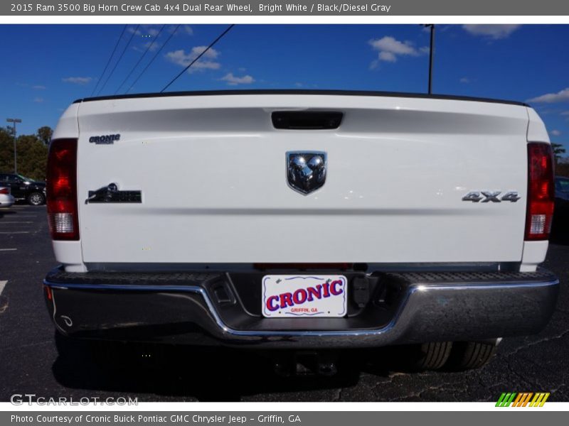 Bright White / Black/Diesel Gray 2015 Ram 3500 Big Horn Crew Cab 4x4 Dual Rear Wheel