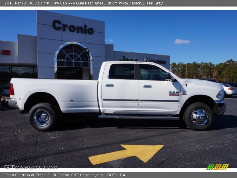 Bright White / Black/Diesel Gray 2015 Ram 3500 Big Horn Crew Cab 4x4 Dual Rear Wheel