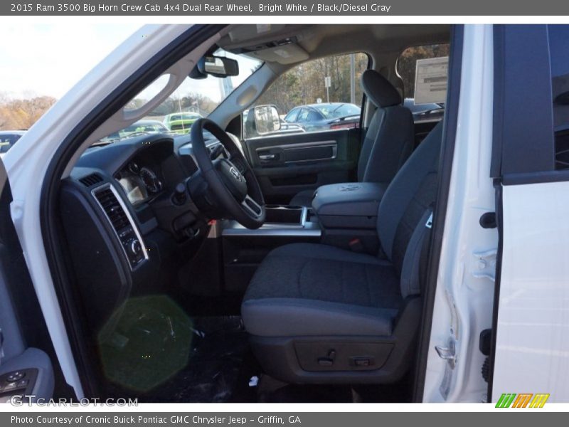 Bright White / Black/Diesel Gray 2015 Ram 3500 Big Horn Crew Cab 4x4 Dual Rear Wheel
