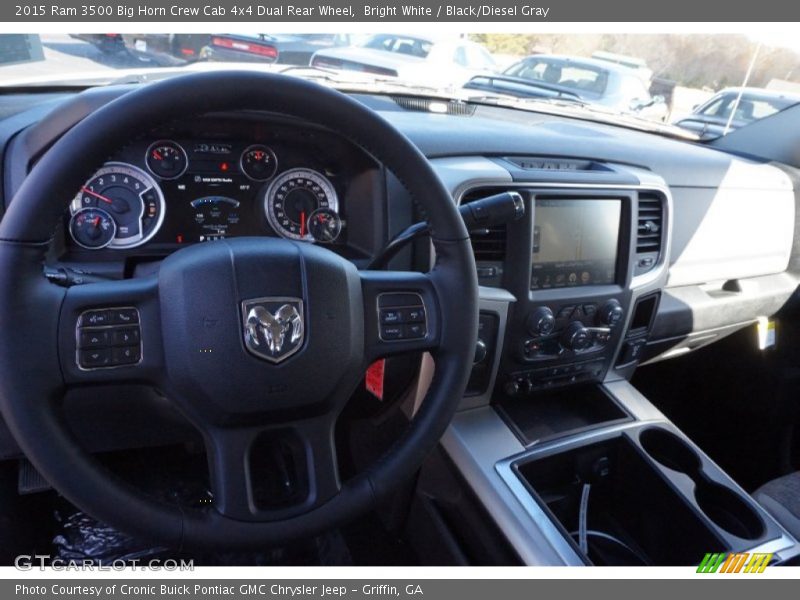 Bright White / Black/Diesel Gray 2015 Ram 3500 Big Horn Crew Cab 4x4 Dual Rear Wheel