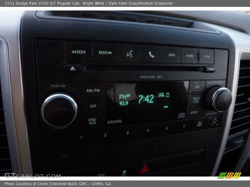 Bright White / Dark Slate Gray/Medium Graystone 2011 Dodge Ram 1500 SLT Regular Cab