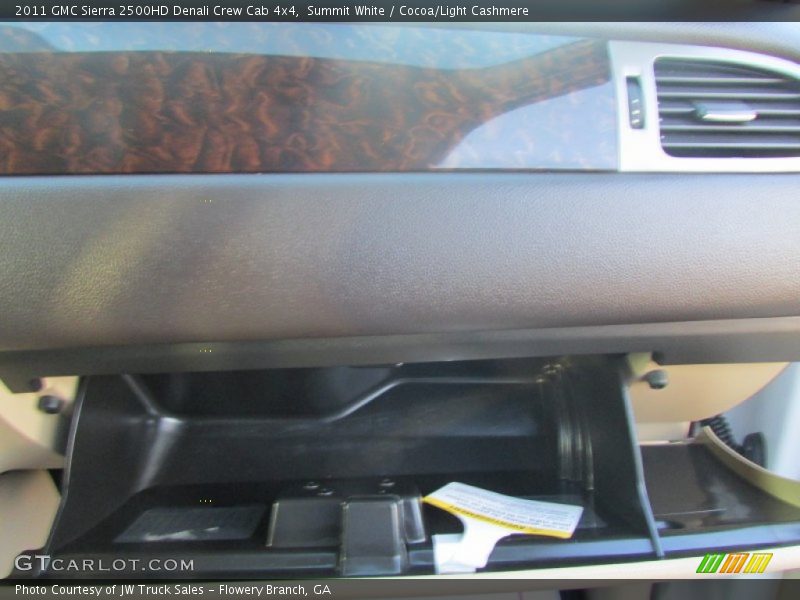 Summit White / Cocoa/Light Cashmere 2011 GMC Sierra 2500HD Denali Crew Cab 4x4