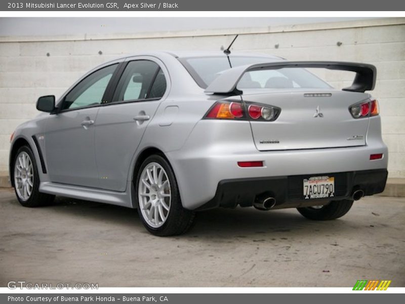 Apex Silver / Black 2013 Mitsubishi Lancer Evolution GSR