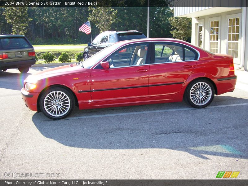 Bright Red / Beige 2004 BMW 5 Series 530i Sedan
