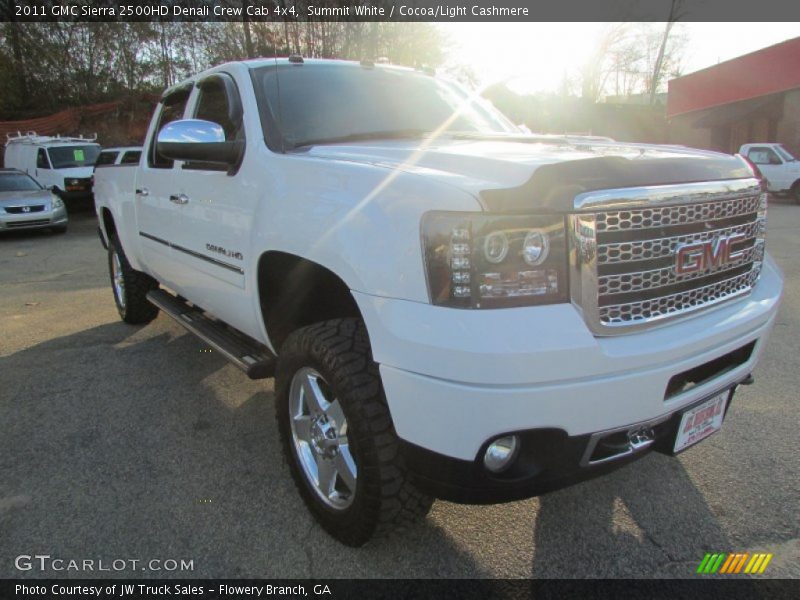 Summit White / Cocoa/Light Cashmere 2011 GMC Sierra 2500HD Denali Crew Cab 4x4