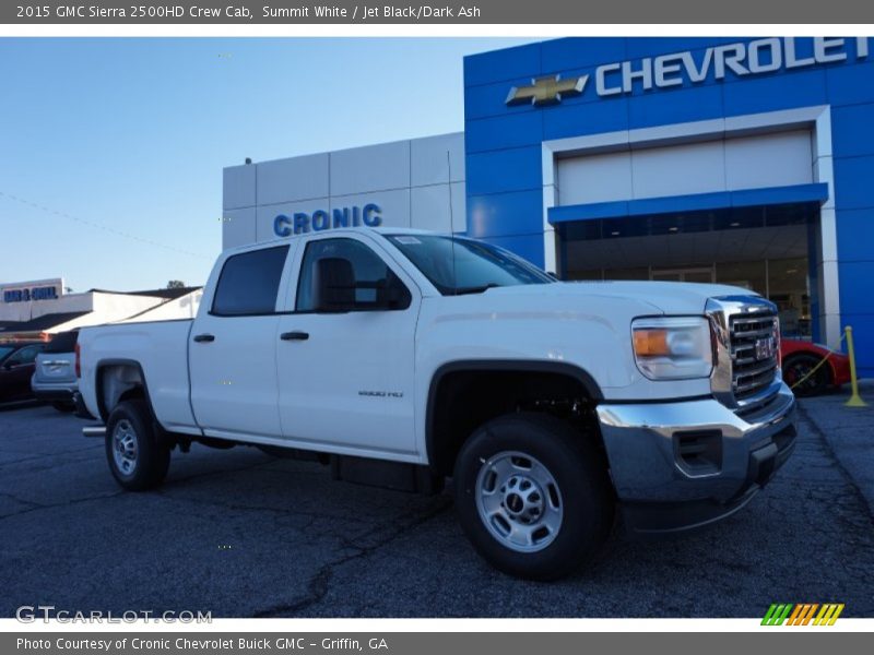 Summit White / Jet Black/Dark Ash 2015 GMC Sierra 2500HD Crew Cab