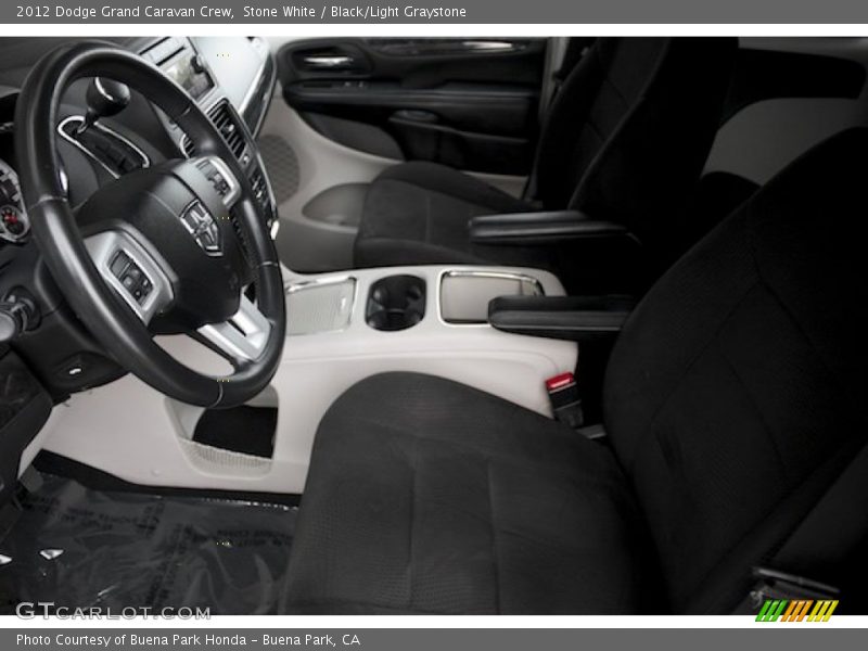 Stone White / Black/Light Graystone 2012 Dodge Grand Caravan Crew